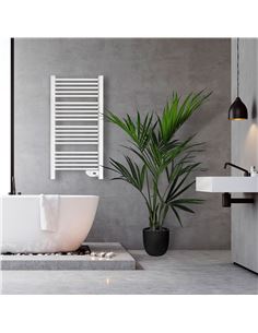 Radiador secatoallas eléctrico LOREN 750W blanco 2