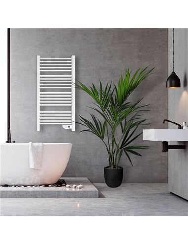 Radiador secatoallas eléctrico LOREN 750W blanco