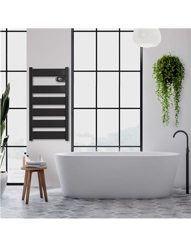 Radiador secatoallas eléctrico LYSA 750W negro