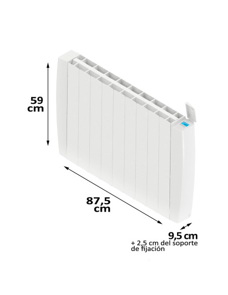 Emisor Térmico FLUIDO INDALS1500 (1500W), Bajo Consumo-Programable 24/7