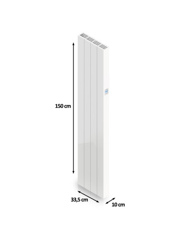 Emisor Térmico Cerámico Vertical  AVA1000 (1000W), Bajo Consumo-Programable 24/7
