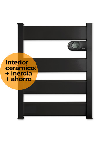 Radiador secatoallas eléctrico LYSA 500W NEGRO