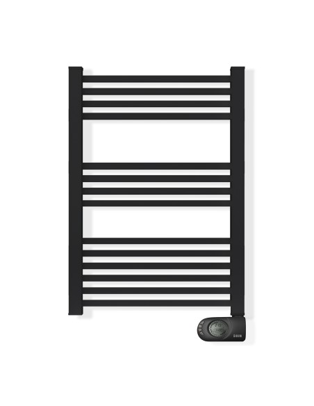 Sèche-serviettes électrique à inertie sèche HJM, 500 W, Square, Noir