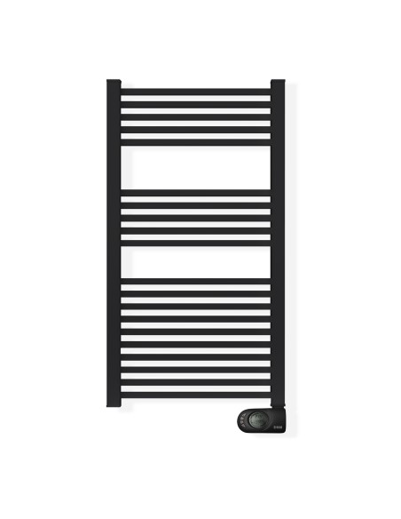 Sèche-serviettes électrique à inertie sèche HJM, 750 W, Square, Noir