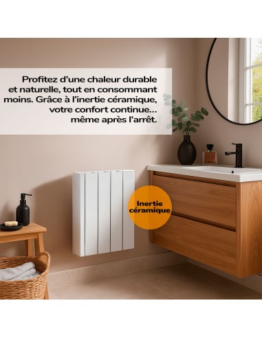 Radiateur à inertie céramique KIANAII1000 HJM, Blanc