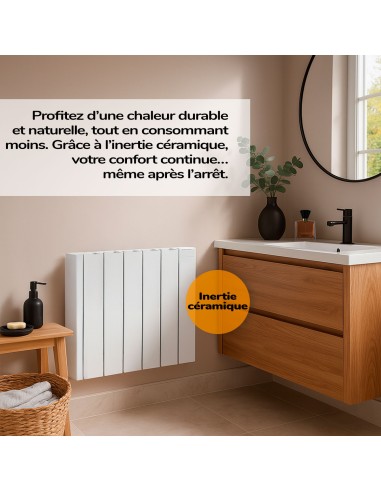 Radiateur à inertie céramique KIANAII1500 HJM, Blanc