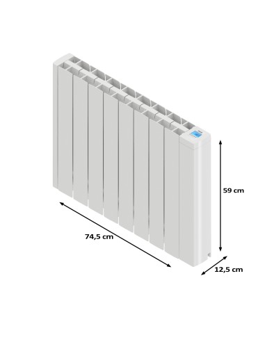 Radiateur électrique à inertie fluide IRINAII 1500 W HJM, Blanc