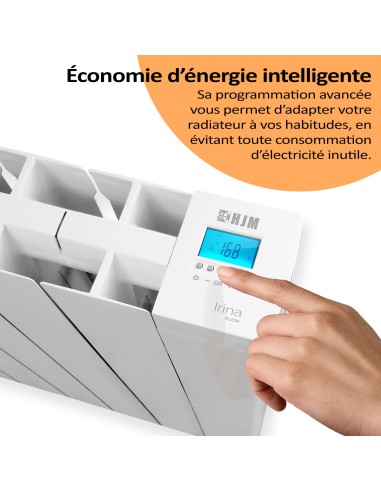 Radiateur électrique à inertie fluide IRINAII 2000 W HJM, Blanc