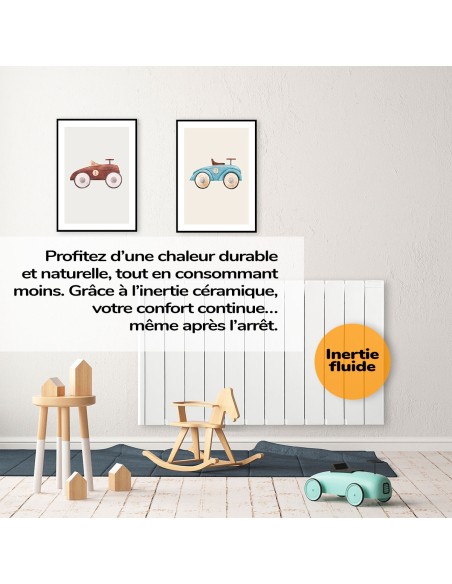 Radiateur électrique à inertie fluide IRINAII 2000 W HJM, Blanc