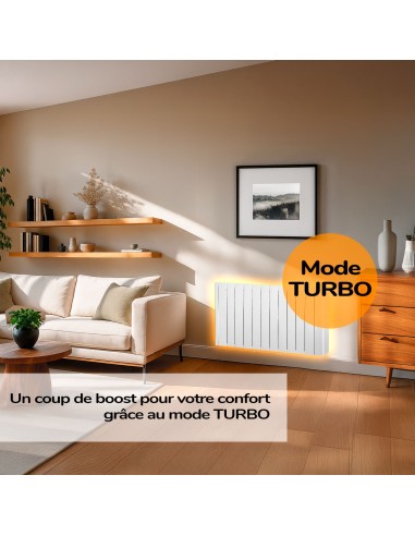 Radiateur électrique à inertie fluide IRINAII 2000 W HJM, Blanc