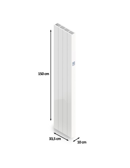 Radiador cerámico vertical WiFi 1000?W HJM AVA?V – Emisor térmico programable sin Smartbox