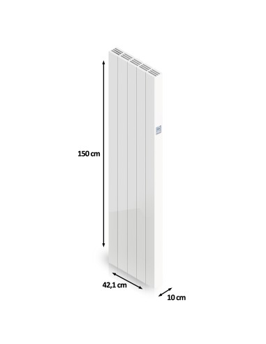 Radiador cerámico vertical AVA WIFI 1500W, Sin Smartbox, Bajo Consumo-Programable 24/7