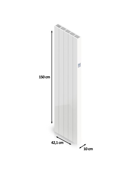 Radiador cerámico vertical AVA WIFI 1500W, Sin Smartbox, Bajo Consumo-Programable 24/7