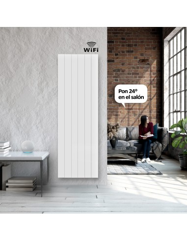 Radiador cerámico vertical AVA WIFI 2000W, Sin Smartbox, Bajo Consumo-Programable 24/7